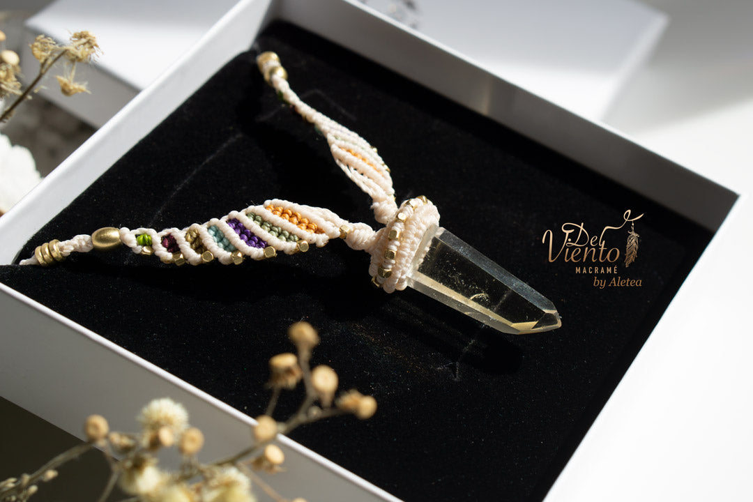 Colgante ALAS con Cuarzo cristal
