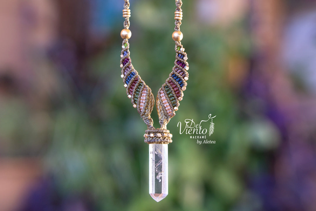 Colgante ALAS con Cuarzo cristal