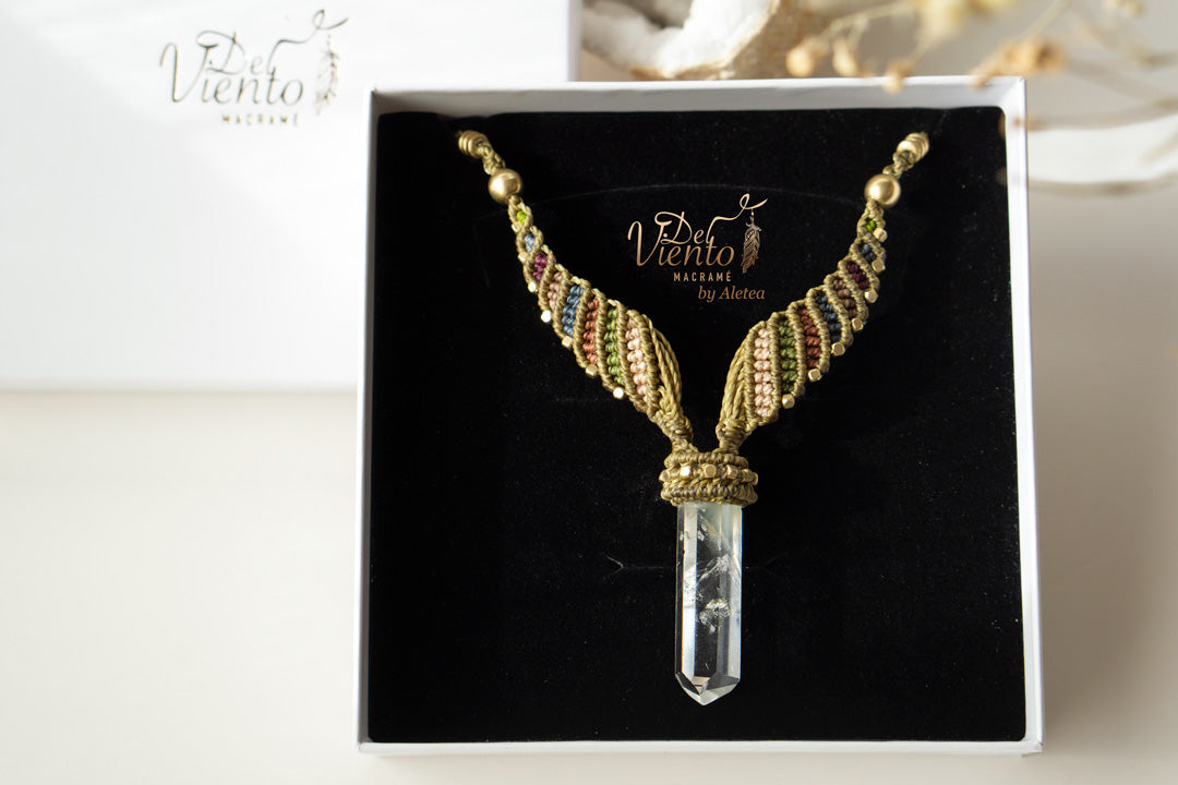 Colgante ALAS con Cuarzo cristal