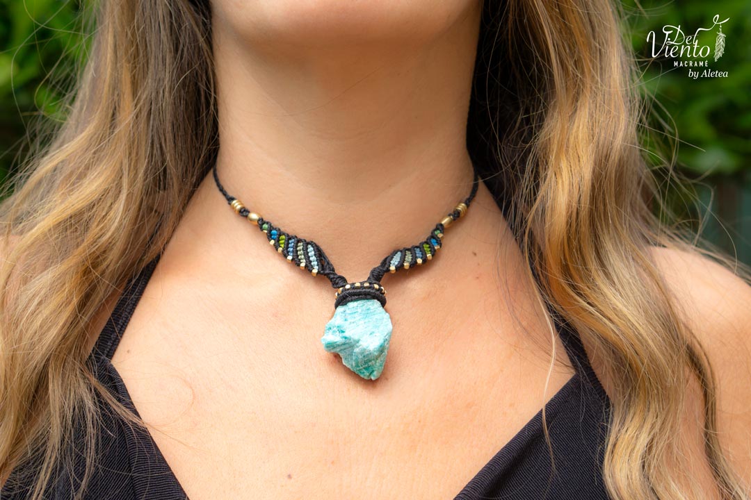 Colgante ALAS con Amazonita