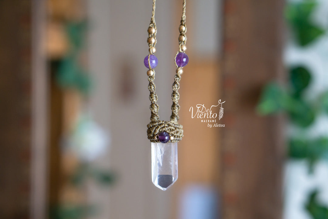 Colgante con Cuarzo cristal