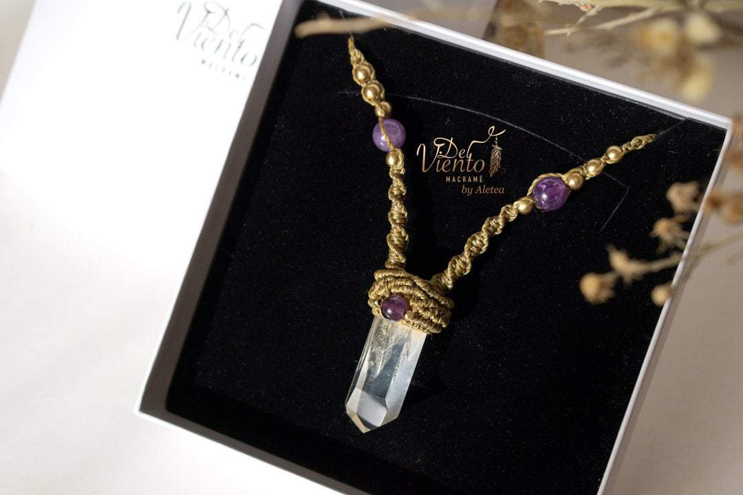 Colgante con Cuarzo cristal