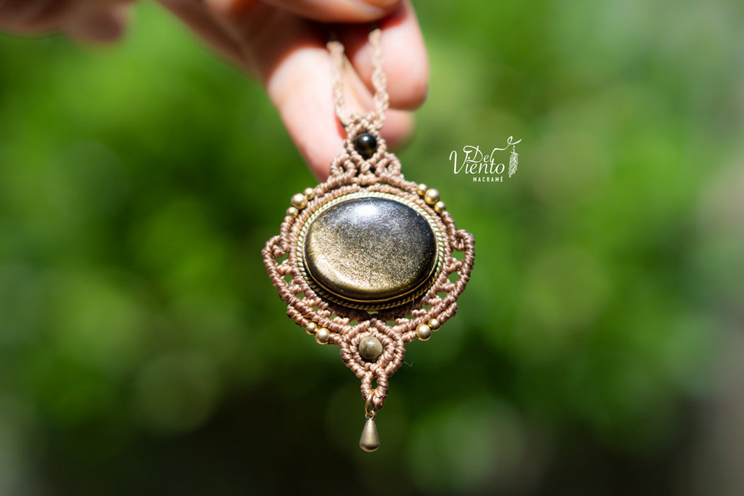 Colgante ALMA con Obsidiana Dorada
