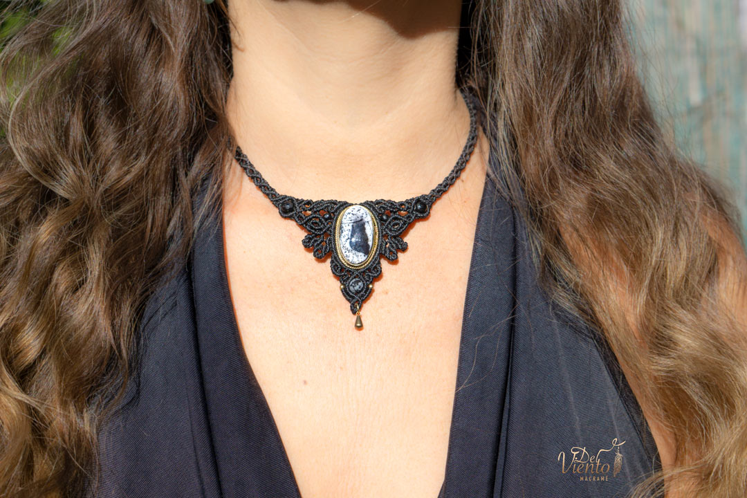 Collar AURA con Ágata dendrítica