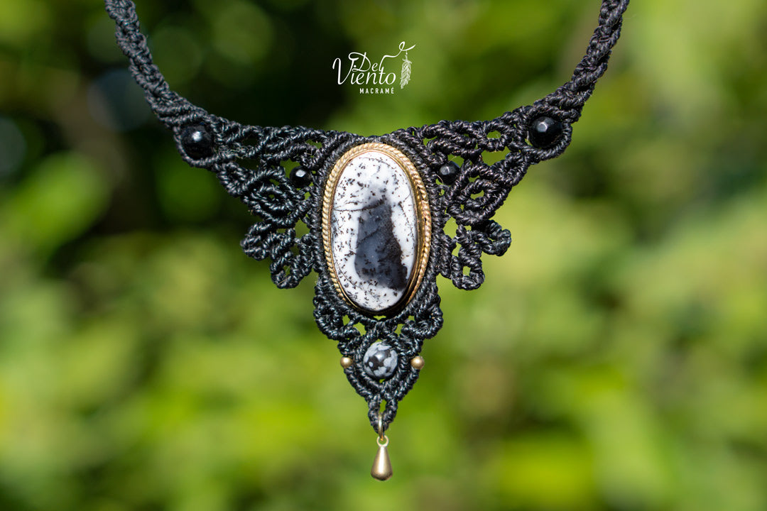 Collar AURA con Ágata dendrítica