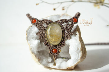Collar AURA con Cuarzo Rutilado