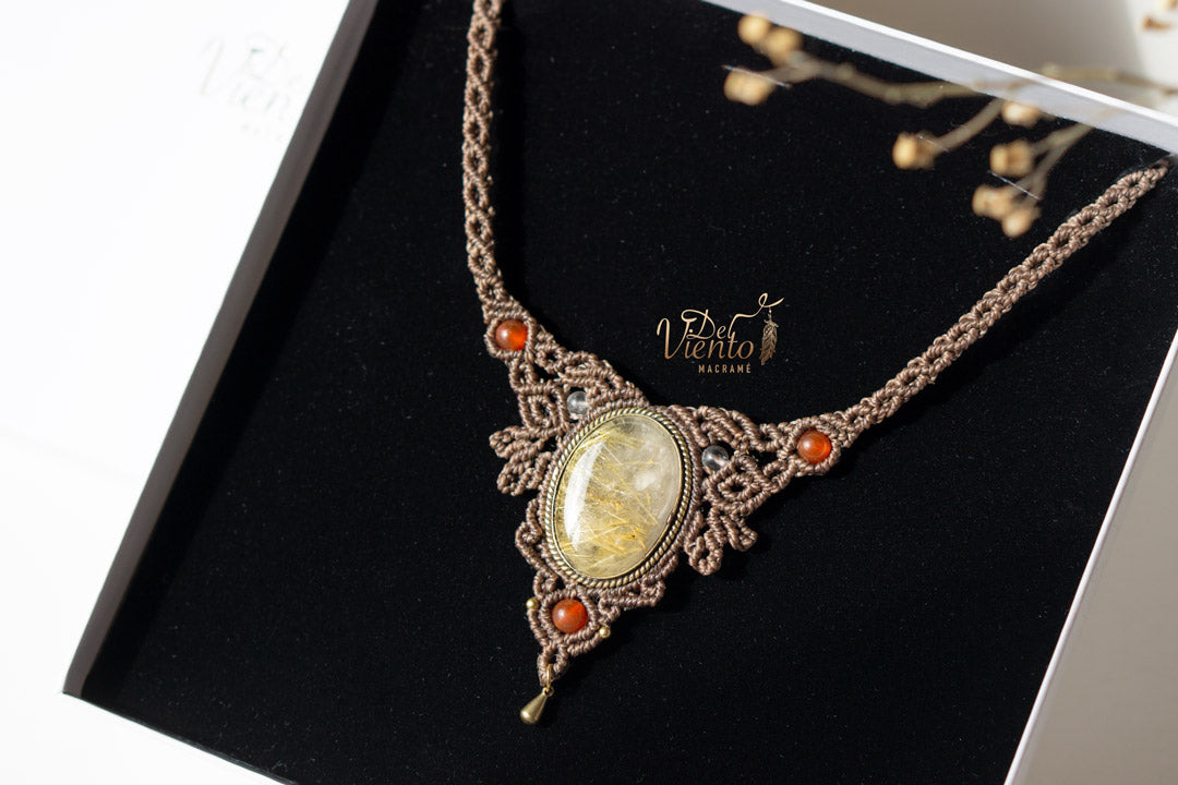 Collar AURA con Cuarzo Rutilado