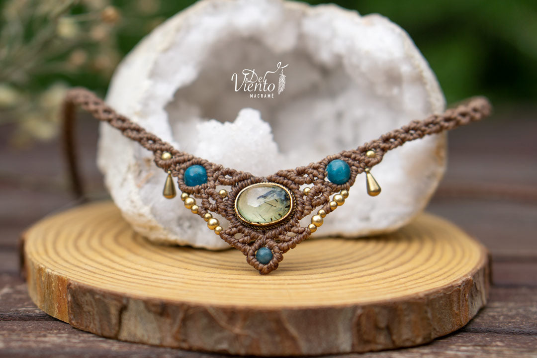 Collar Tiara con Prehnita