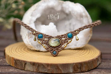 Collar Tiara con Prehnita