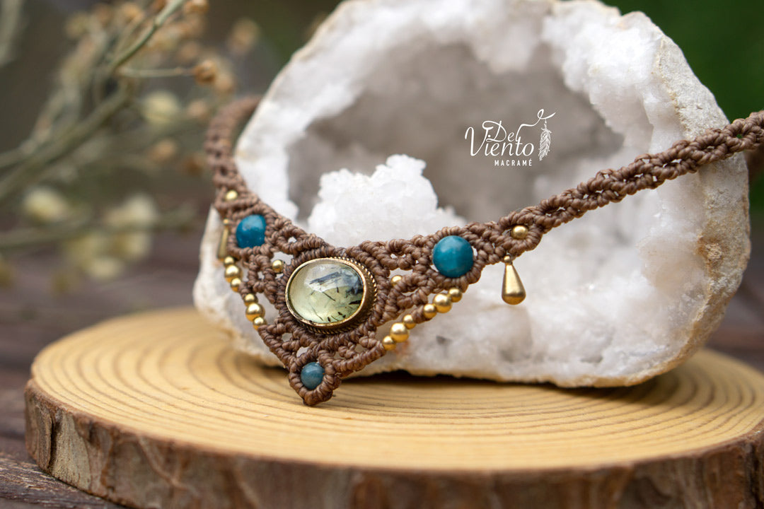 Collar Tiara con Prehnita