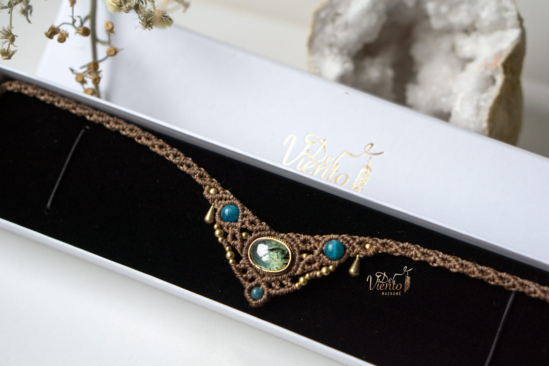 Collar Tiara con Prehnita