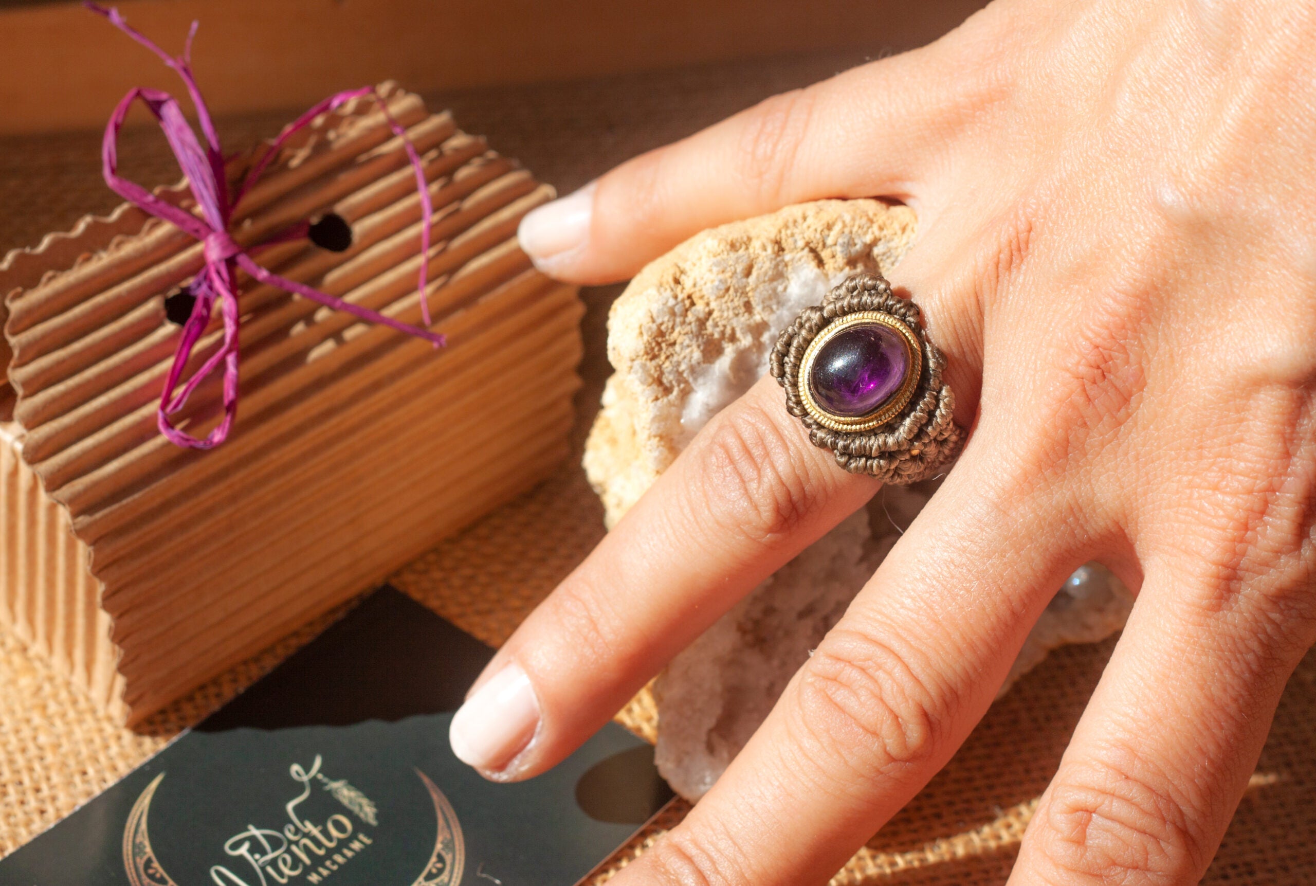 Anillo de macramé Personalizado ♥