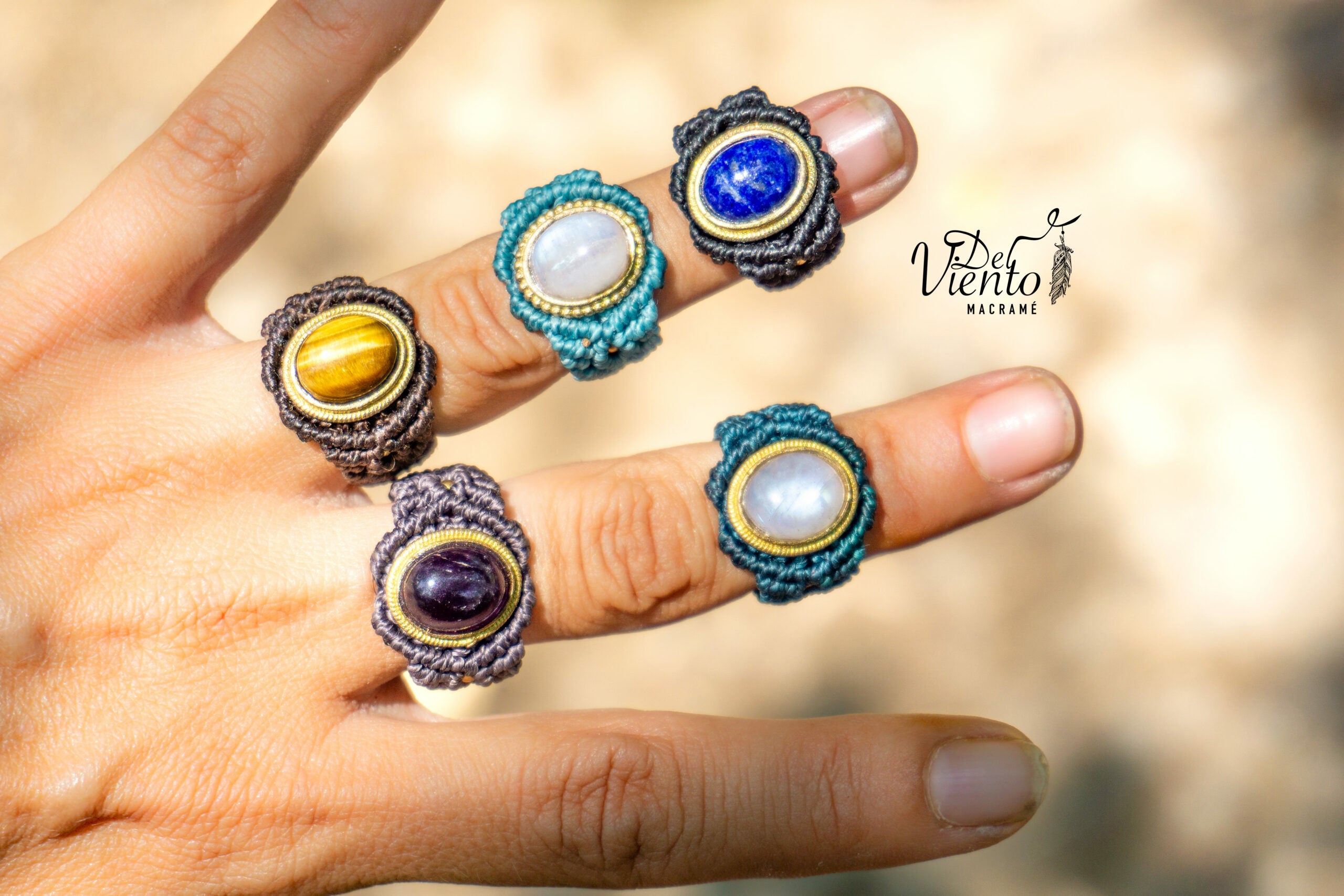 Anillo de macramé Personalizado ♥
