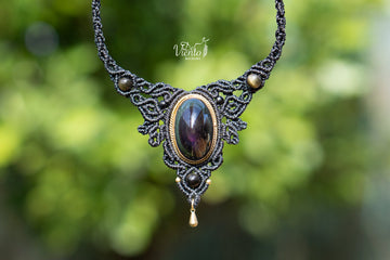 Collar AURA con Obsidiana Arcoiris