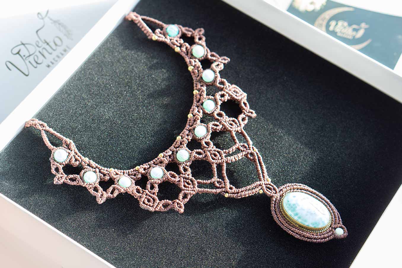 Collar Diosa de macrame para Laura Madrueño Supervivientes telecinco