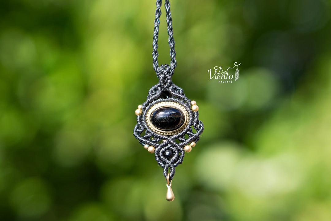 Colgante VEGA con Onix negro