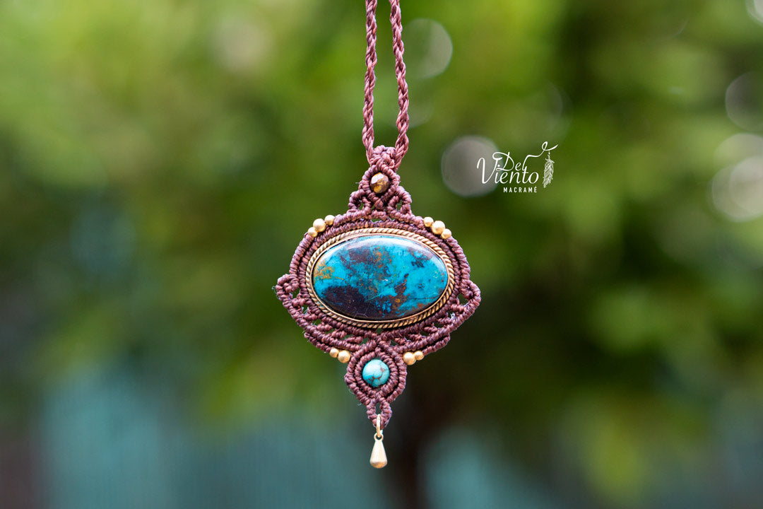 Colgante ALMA con Azurita & Turquesa