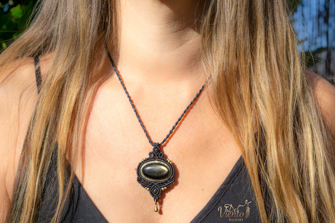 Colgante ALMA con Obsidiana Dorada
