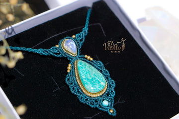 Colgante GEA con Amazonita y Piedra Luna