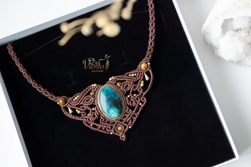 Collar con Azurita~Crisocola