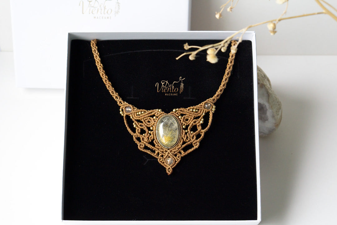 Collar con Cuarzo Rutilado