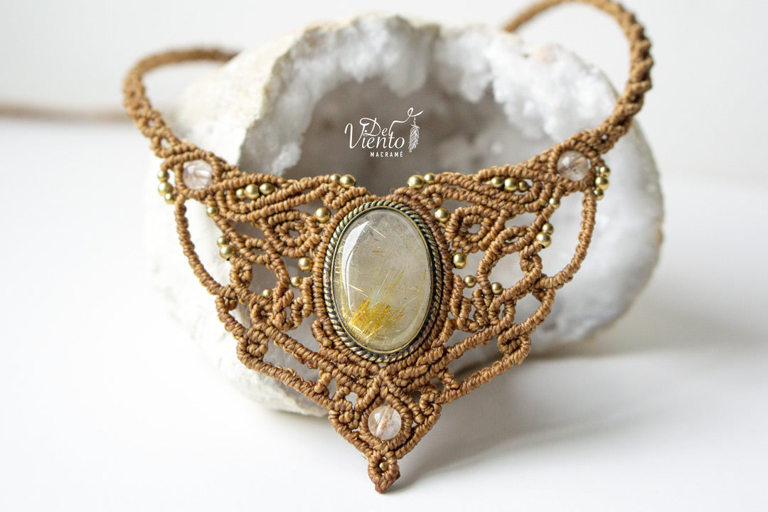 Collar con Cuarzo Rutilado