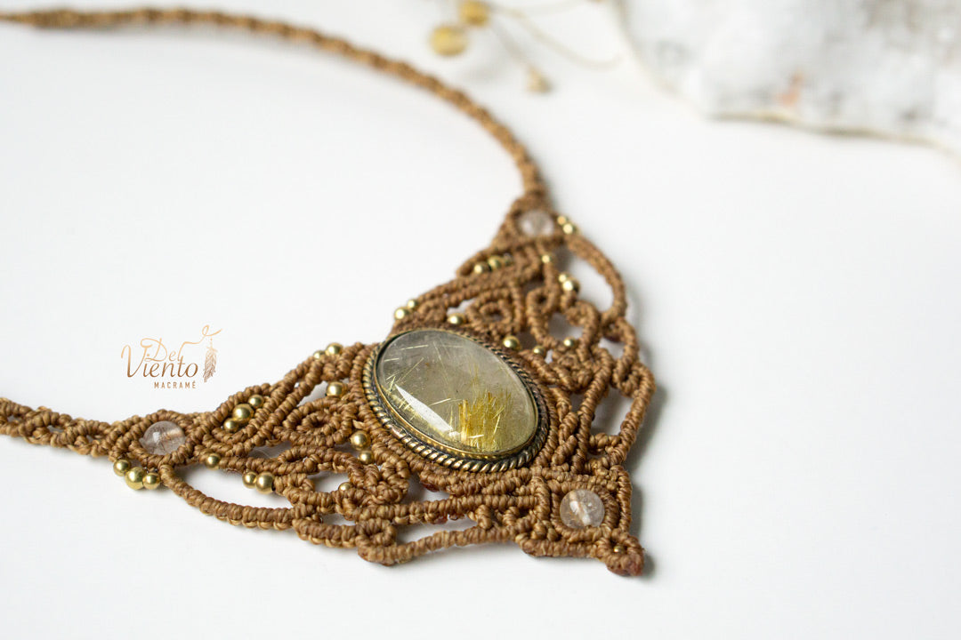 Collar con Cuarzo Rutilado