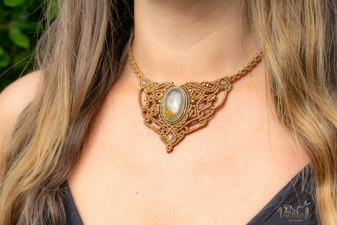 Collar con Cuarzo Rutilado
