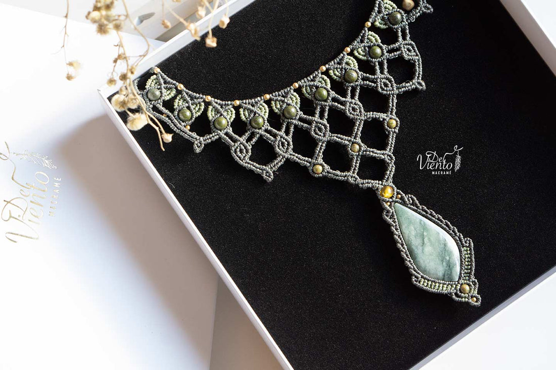 RESERVADO para Maria José | Collar Diosa con Jade maya y ámbar mexicano