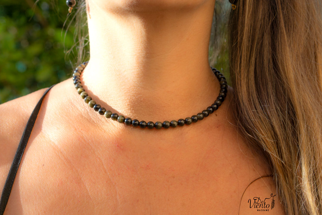 Collar de OBSIDIANA DORADA Origen