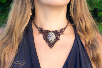 Collar con Ágata fósil Turritella