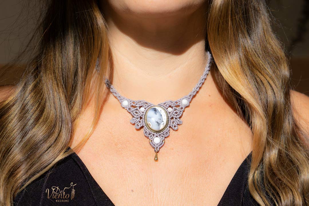 Collar AURA con Ágata dendrítica