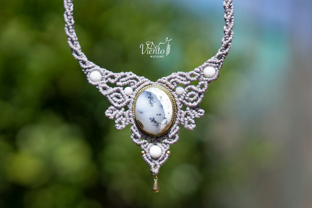 Collar AURA con Ágata dendrítica