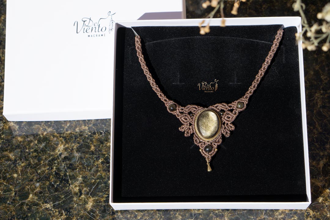 Collar AURA con Obsidiana dorada