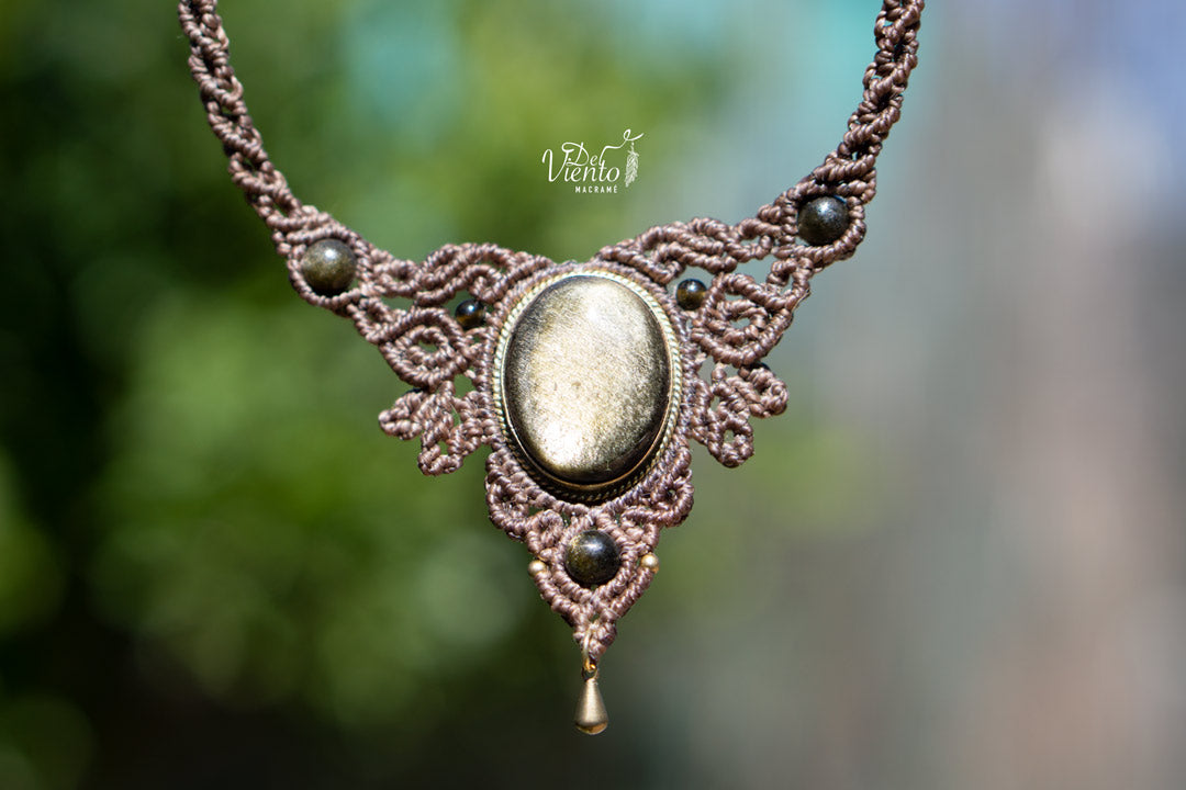 Collar AURA con Obsidiana dorada