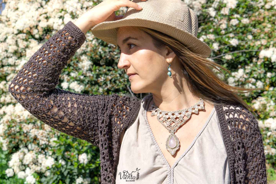 Collar macramé Laura Madrueño Supervivientes