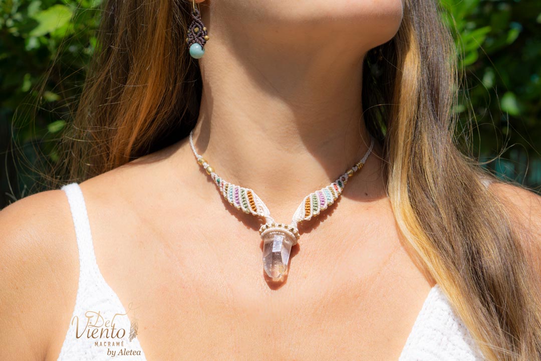 Colgante ALAS con Cuarzo cristal