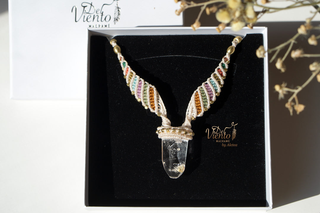 Colgante ALAS con Cuarzo cristal