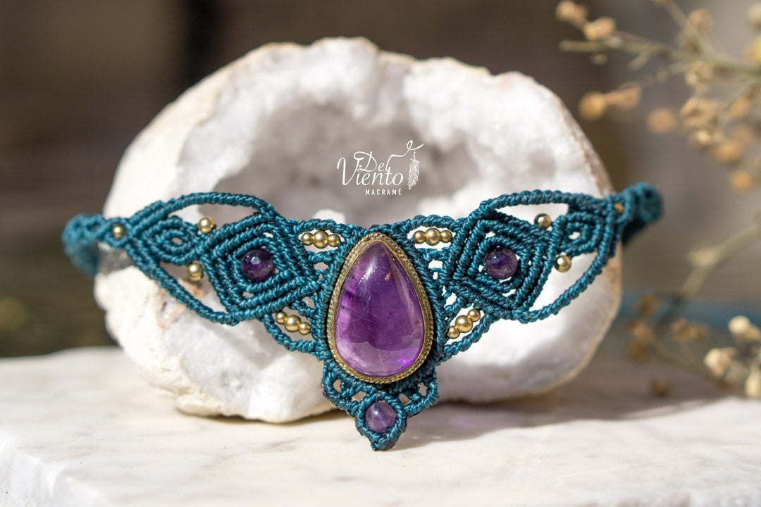 Collar Tiara DAFNE con Amatista