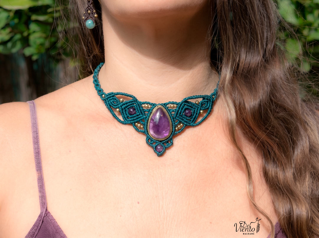 Collar Tiara DAFNE con Amatista