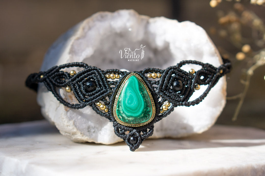 Collar Tiara DAFNE con Malaquita