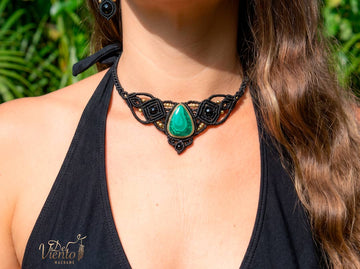 Collar Tiara DAFNE con Malaquita