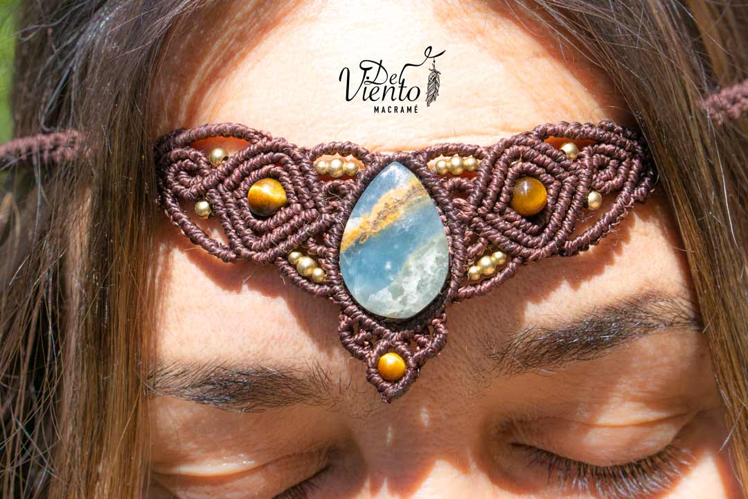 Collar Tiara DAFNE con Onix cielo