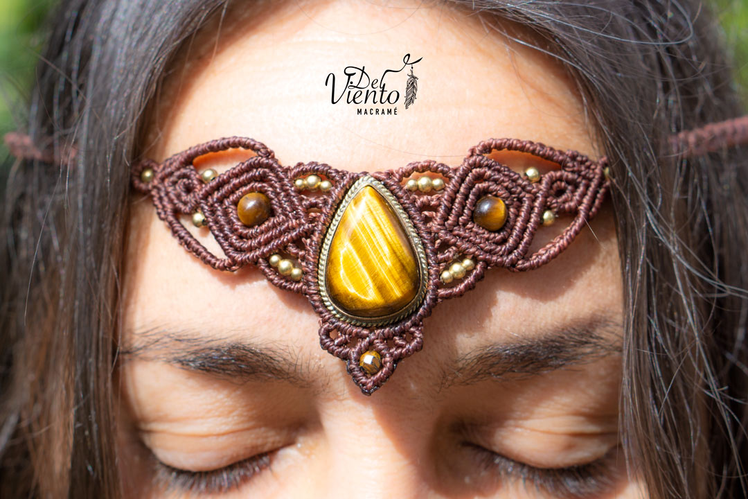Collar Tiara DAFNE con Ojo de tigre