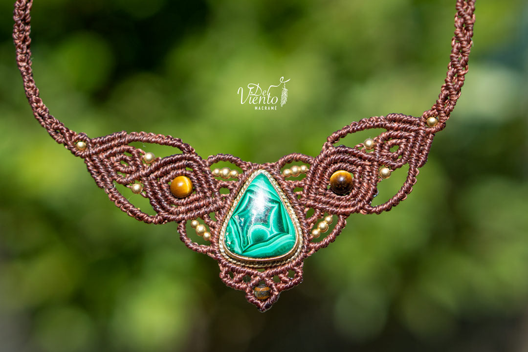 Collar Tiara DAFNE con Malaquita