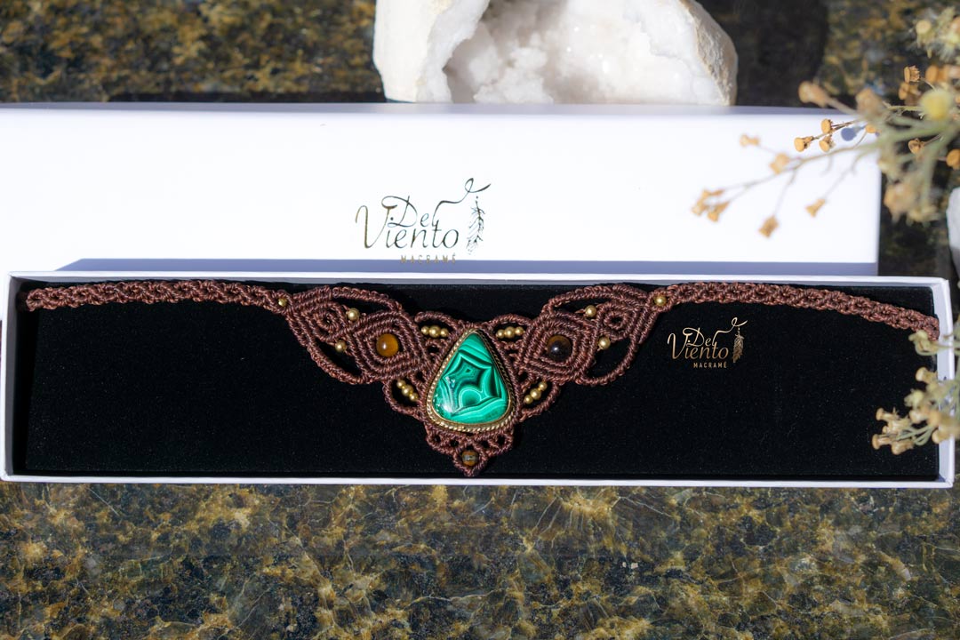 Collar Tiara DAFNE con Malaquita