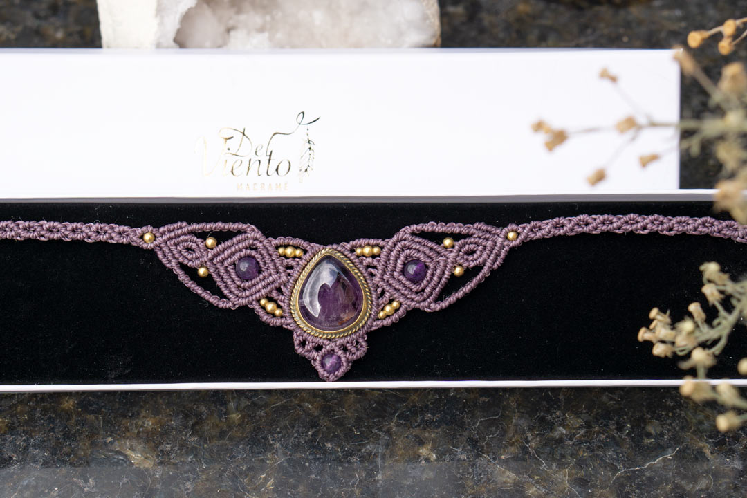 Collar Tiara DAFNE con Amatista
