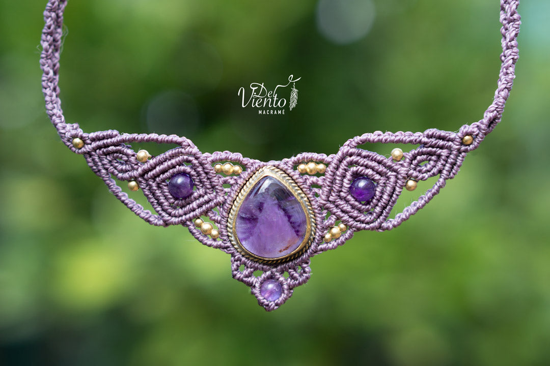 Collar Tiara DAFNE con Amatista