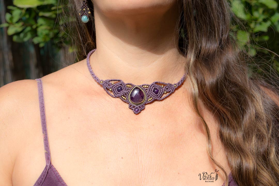 Collar Tiara DAFNE con Amatista