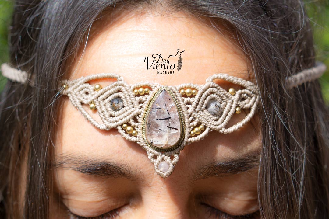 Collar Tiara DAFNE con Cuarzo Turmalinado